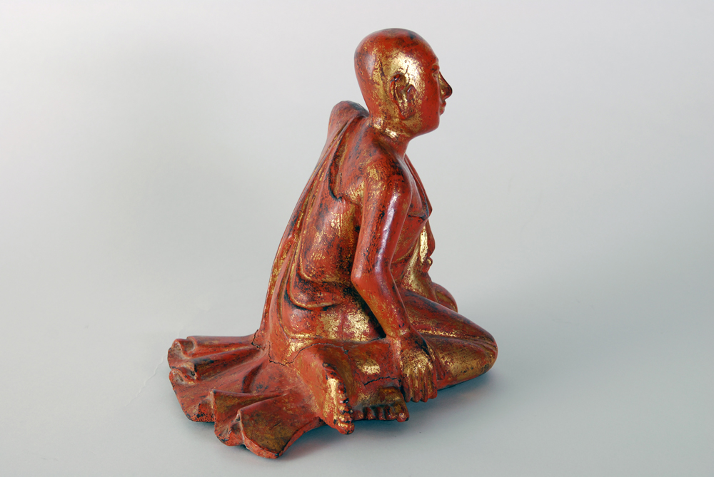 Antique Carved Wood Statue