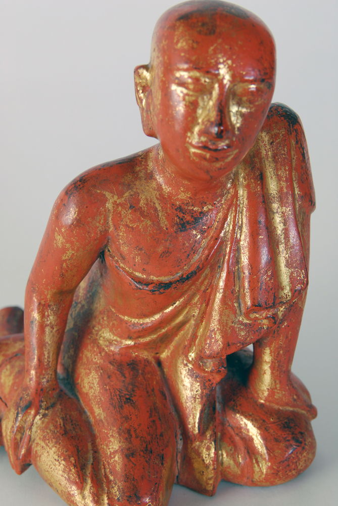 Antique Carved Wood Statue