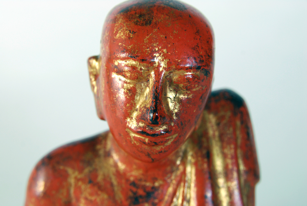 Antique Carved Wood Statue