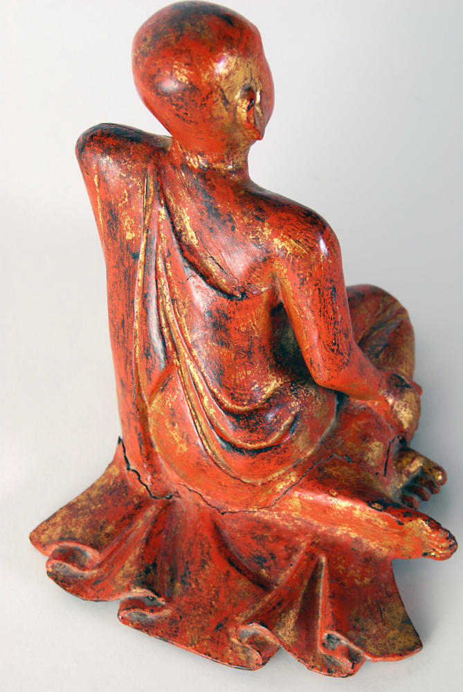 Antique Carved Wood Statue
