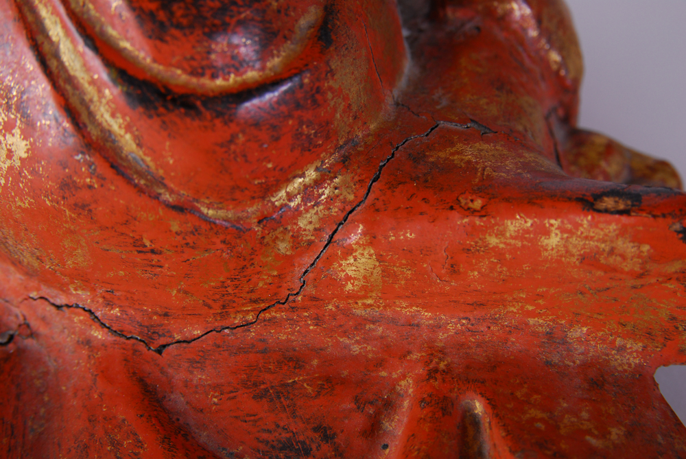 Antique Carved Wood Statue