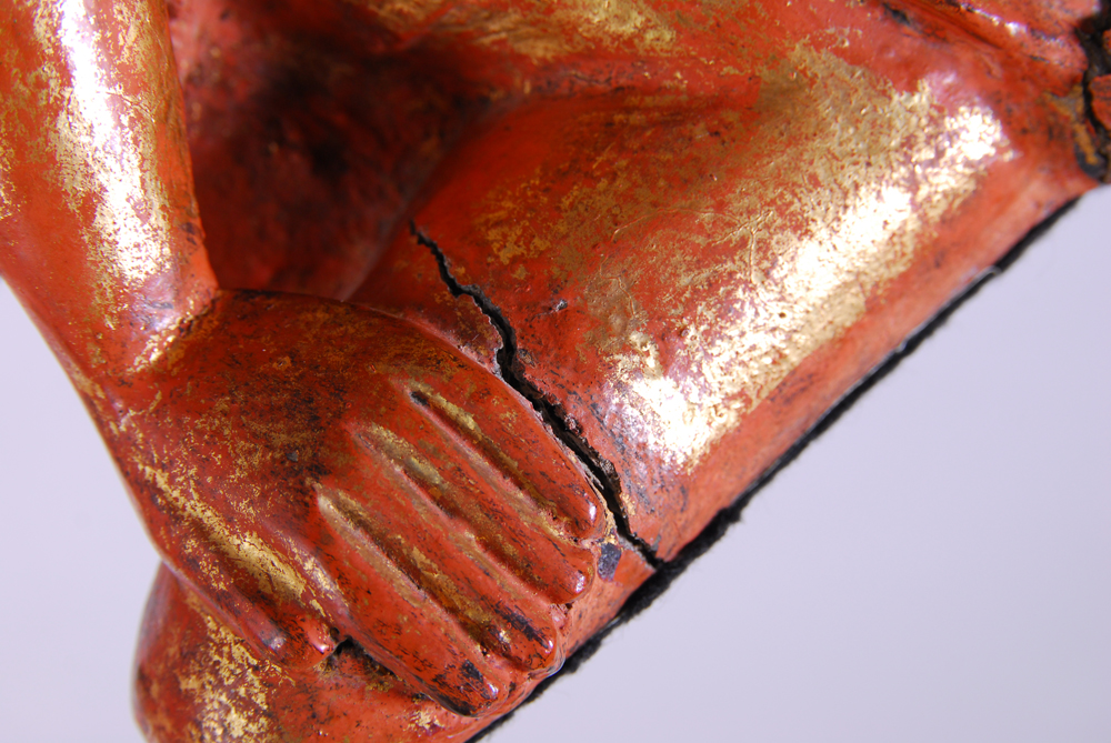 Antique Carved Wood Statue