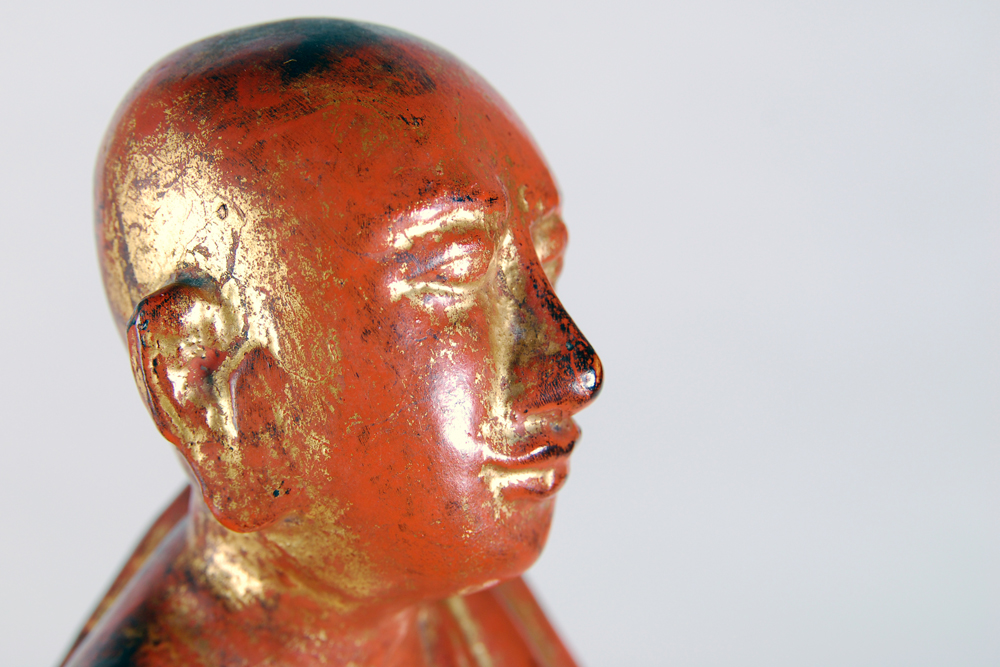 Antique Carved Wood Statue