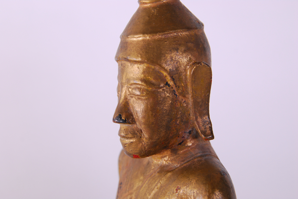 Antique Wood Carved Buddha Statue