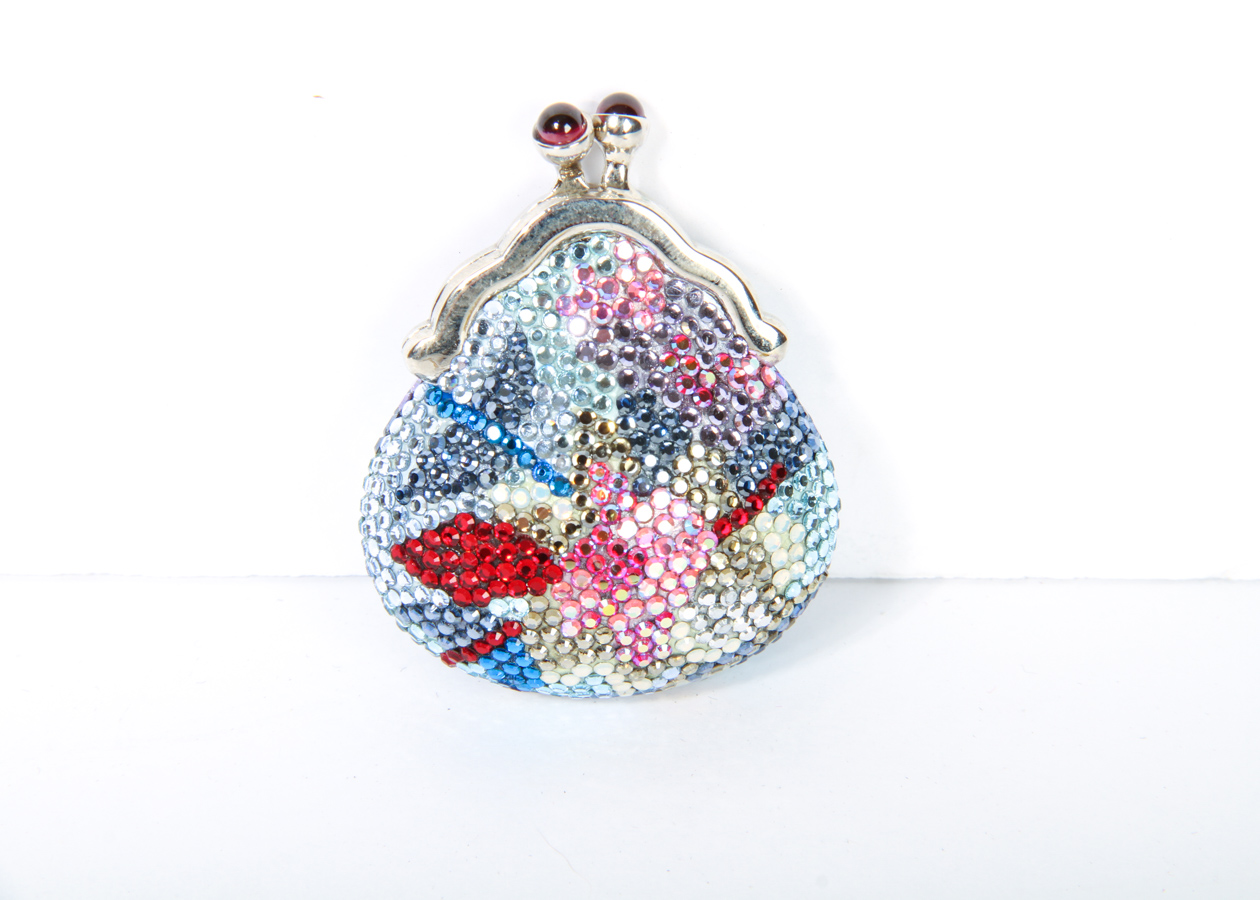 Vintage Judith Leiber and Volupte Compact and Crystal Covered Box