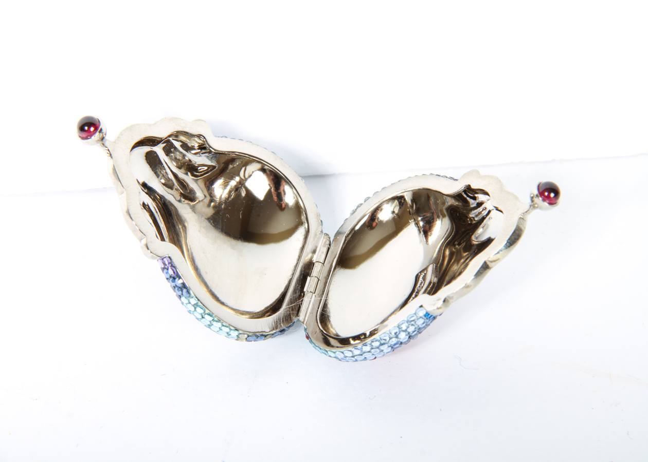 Vintage Judith Leiber and Volupte Compact and Crystal Covered Box