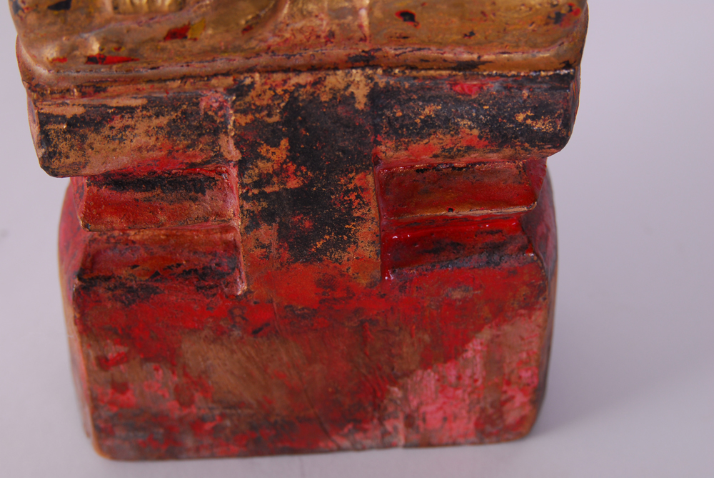 Antique Wood Carved Buddha Statue