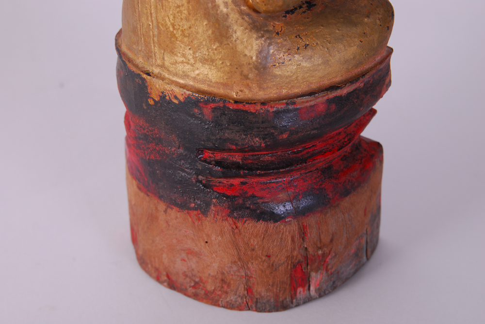 Antique Wood Carved Buddha Statue