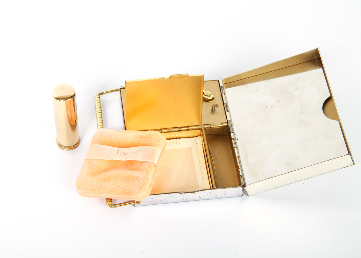 Vintage Judith Leiber and Volupte Compact and Crystal Covered Box