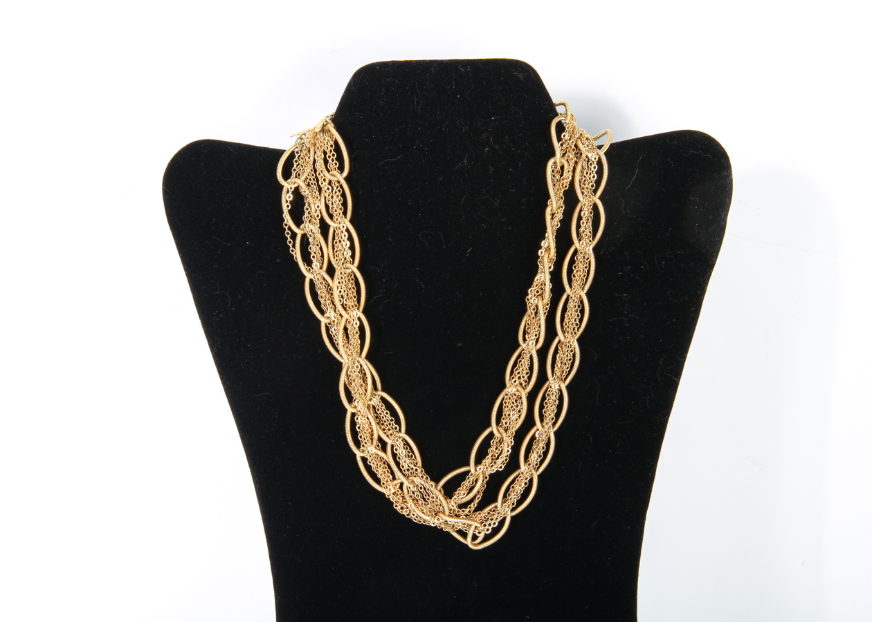 Vintage Hattie Carnegie Oversized Link & Chain Statement Necklace