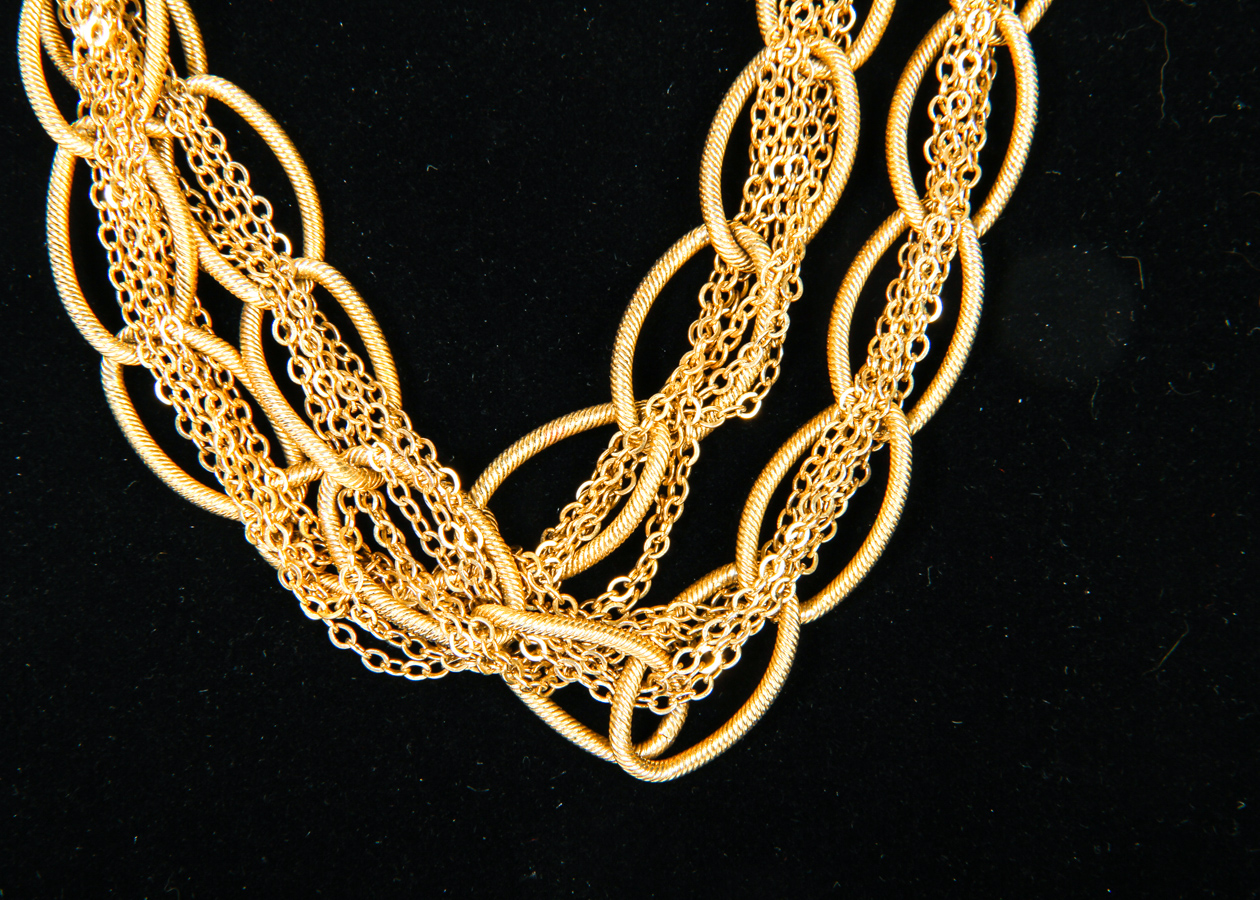 Vintage Hattie Carnegie Oversized Link & Chain Statement Necklace