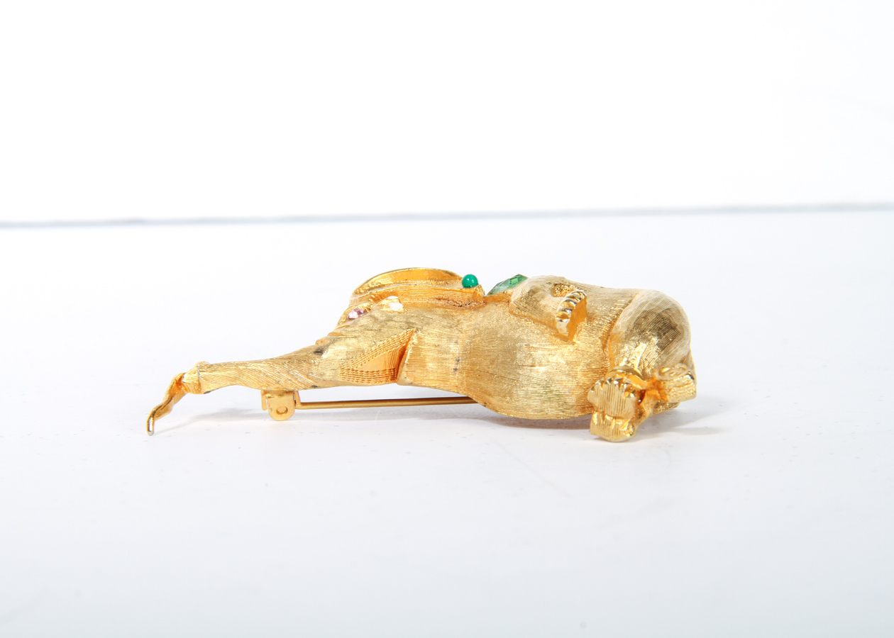 Vintage Hattie Carnegie Elephant Brooch