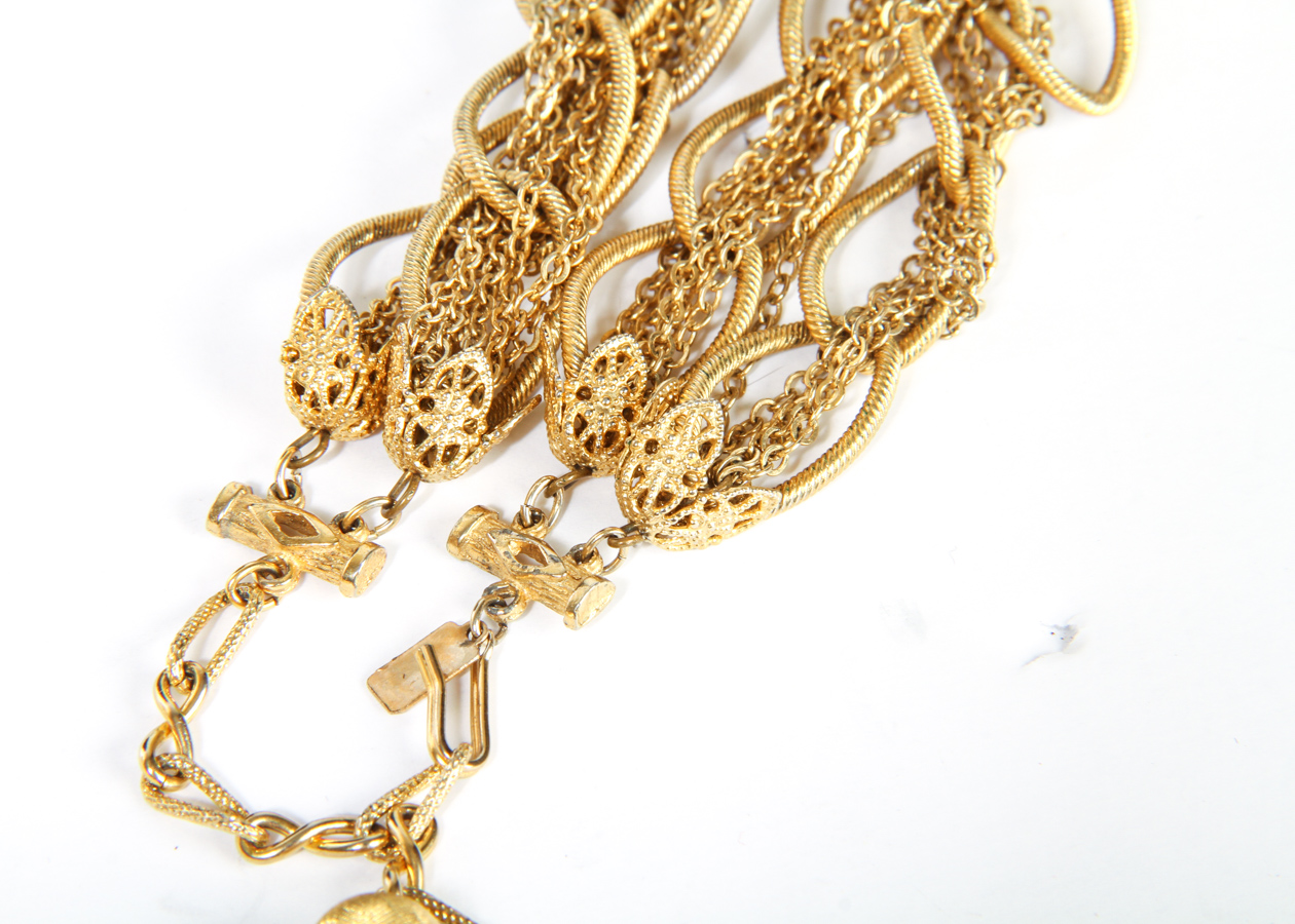 Vintage Hattie Carnegie Oversized Link & Chain Statement Necklace