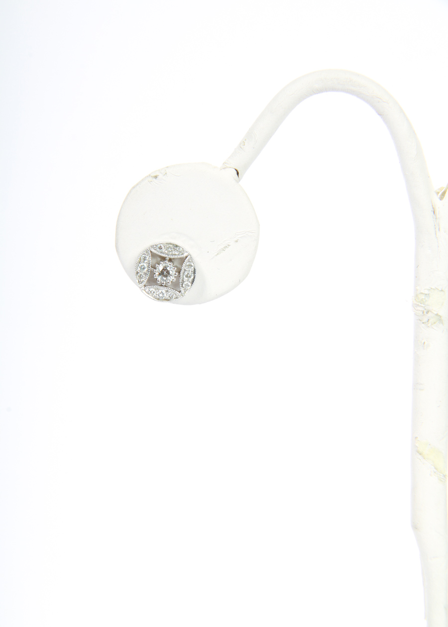 18K White Gold Diamond Studs