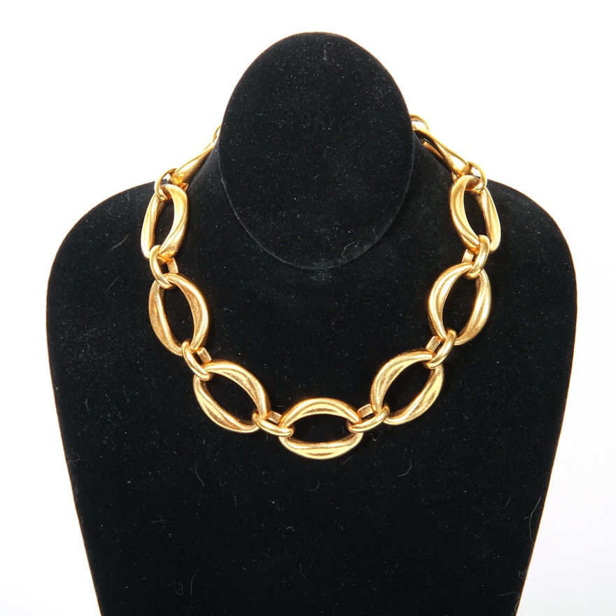 Vintage Chanel Oversize Link Choker Necklace