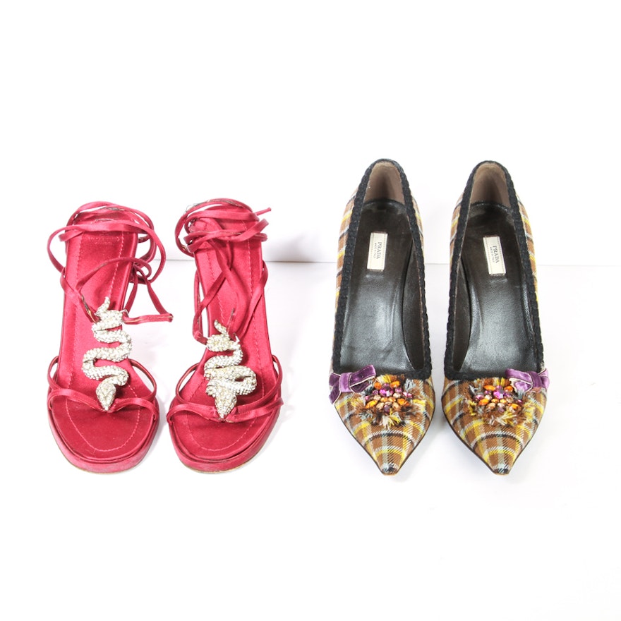 Women's Prada and Valentino Heels