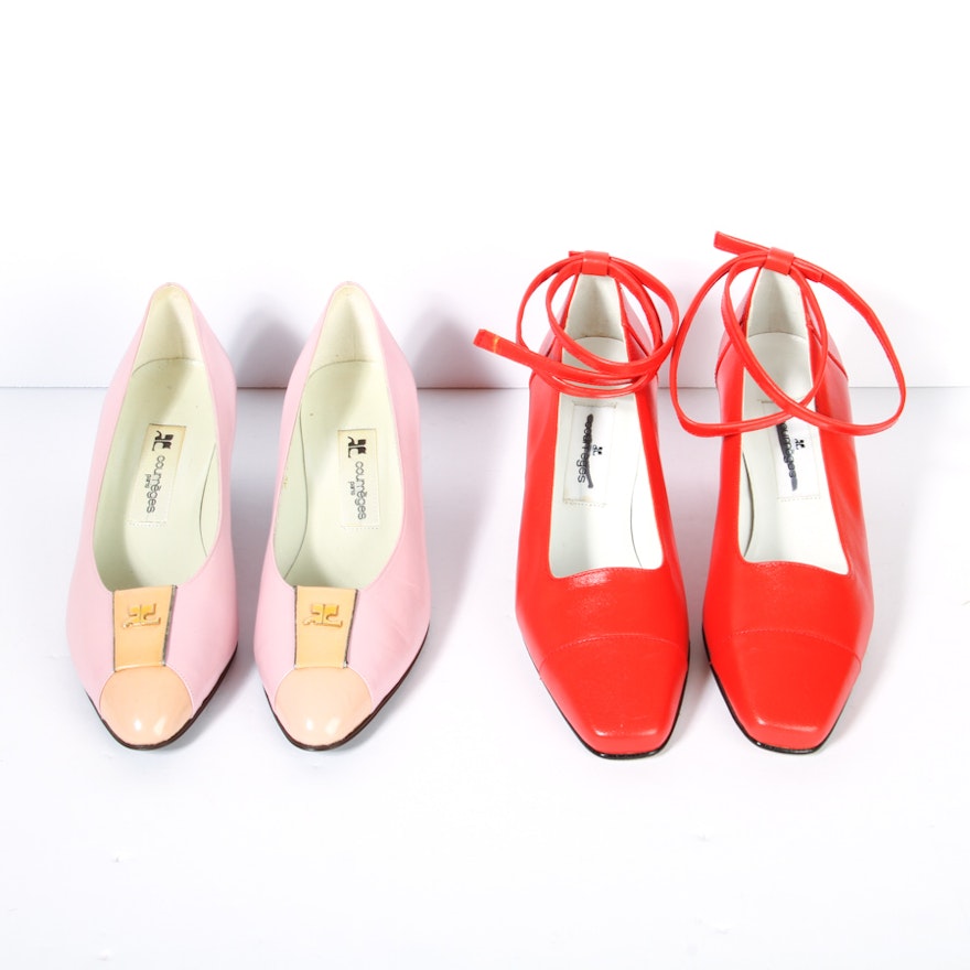 Two Pairs of Courreges Pumps