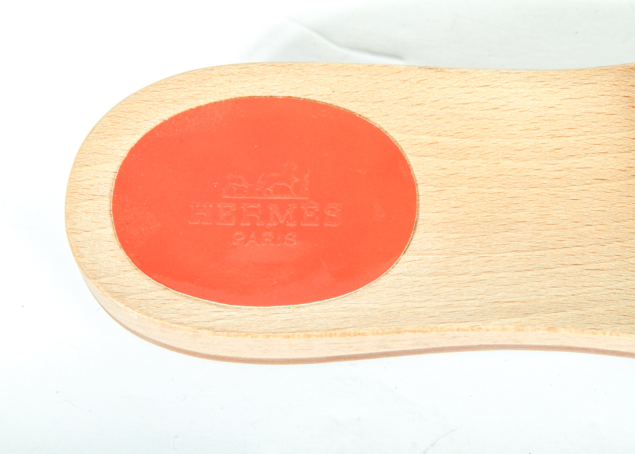 Women's Hermès Orange Patent Leather Clog Sandals