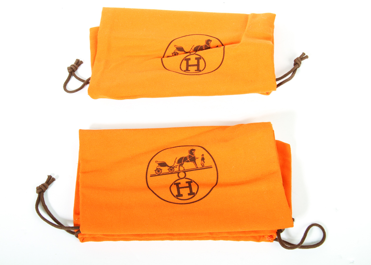 Women's Hermès Orange Patent Leather Clog Sandals