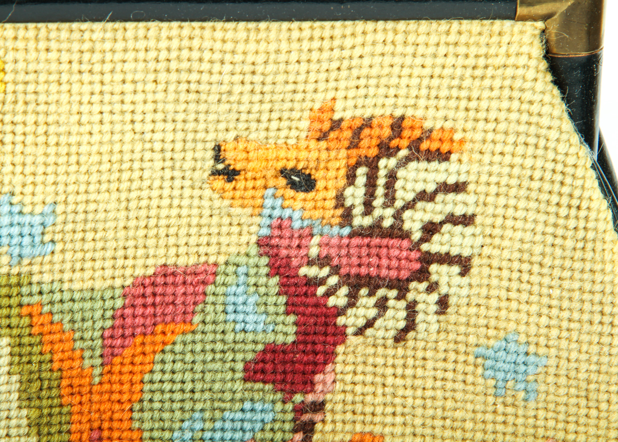 Vintage Aries Needlepoint Handbag