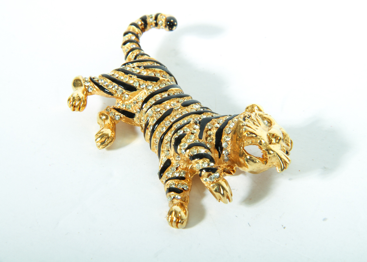Vintage Hattie Carnegie Tiger Brooch