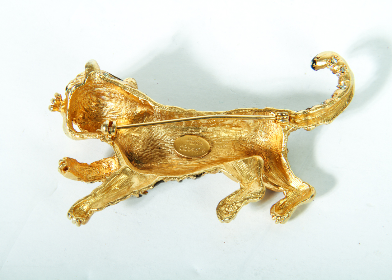 Vintage Hattie Carnegie Tiger Brooch