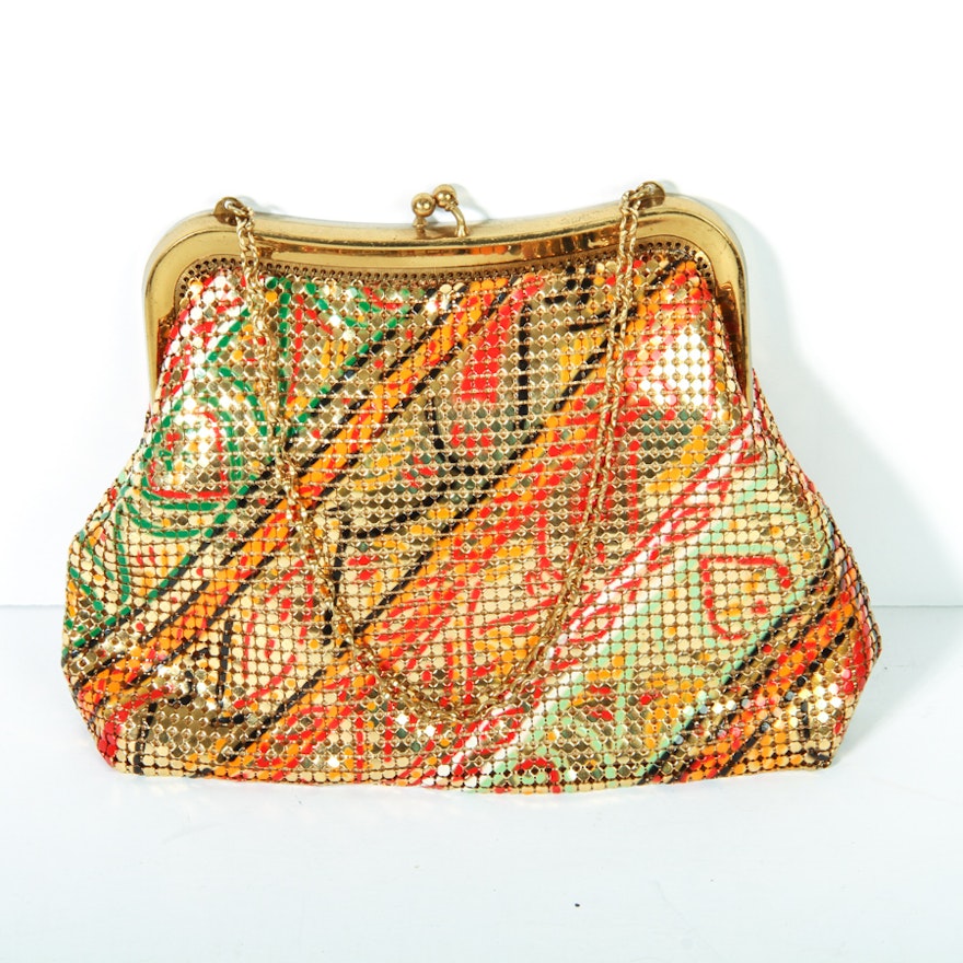 Vintage Mesh Whiting & Davis Handbag with Chain Strap