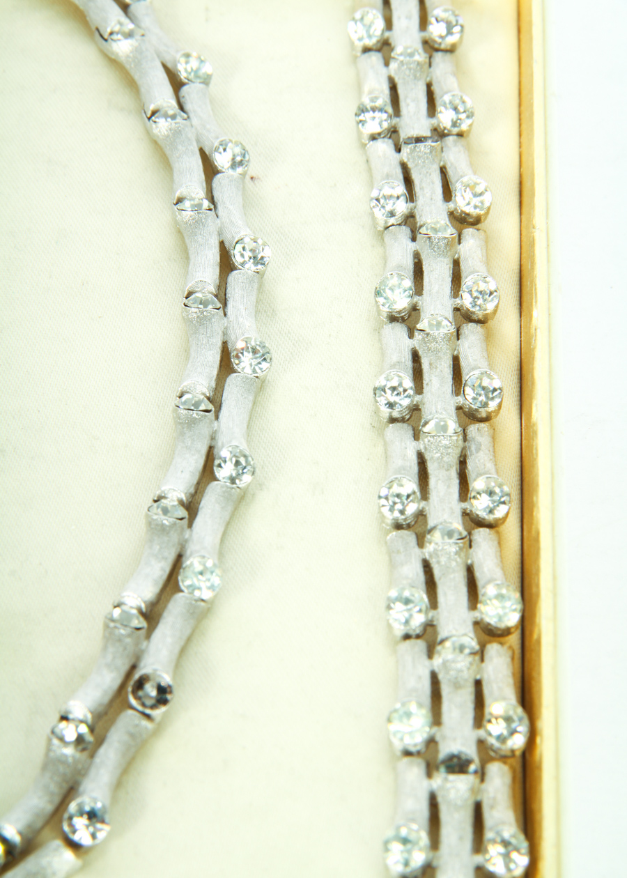 Vintage Trifari Necklace, Bracelet, and Earrings Parure Set