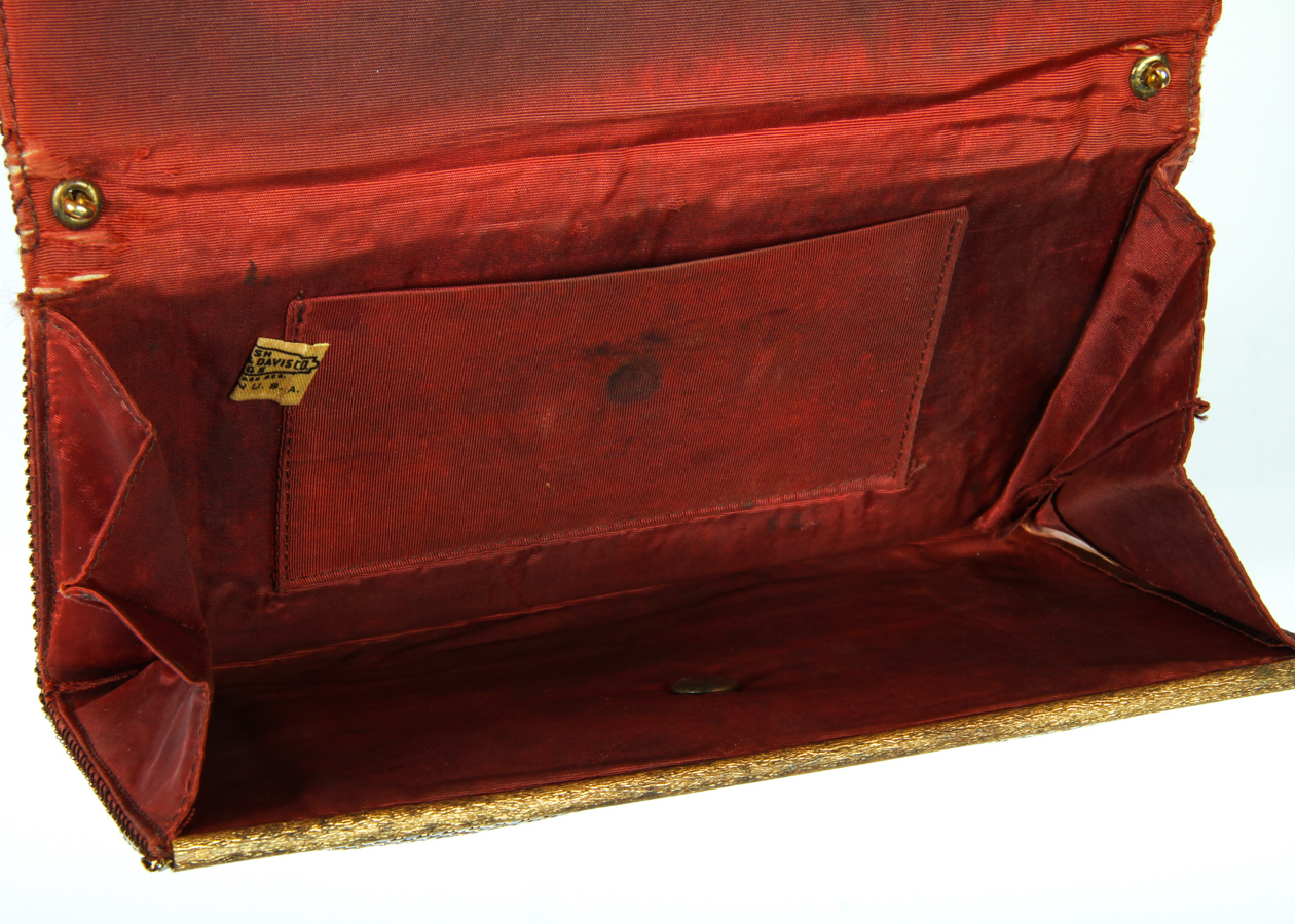 Whiting & Davis Co. Gold Tone Mesh Leopard Print