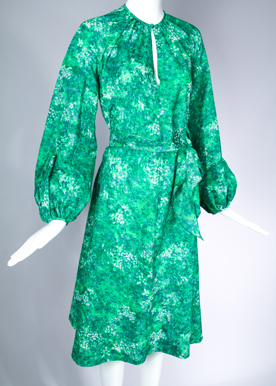 1970s Vintage Bill Tice for Malcolm Starr Floral Print Day Dress