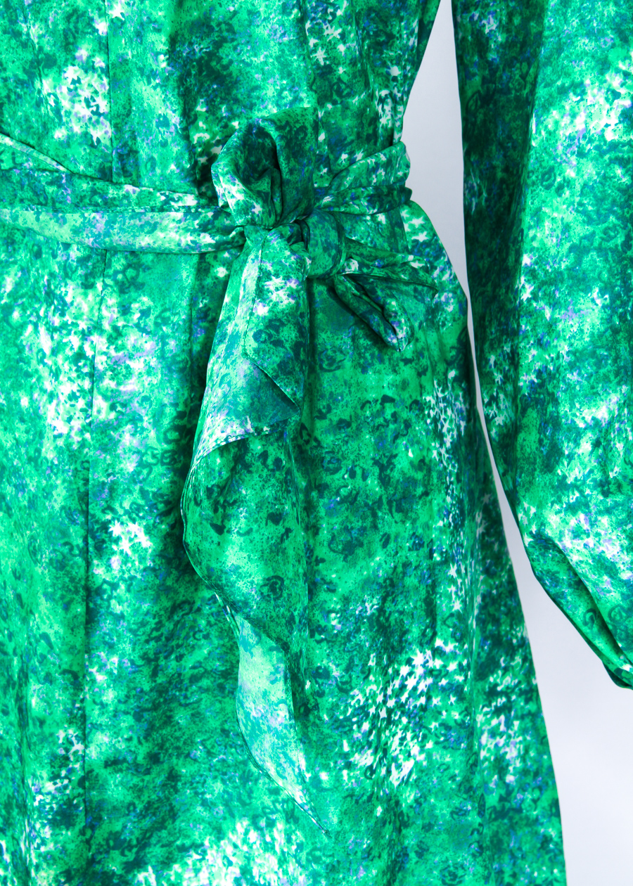 1970s Vintage Bill Tice for Malcolm Starr Floral Print Day Dress