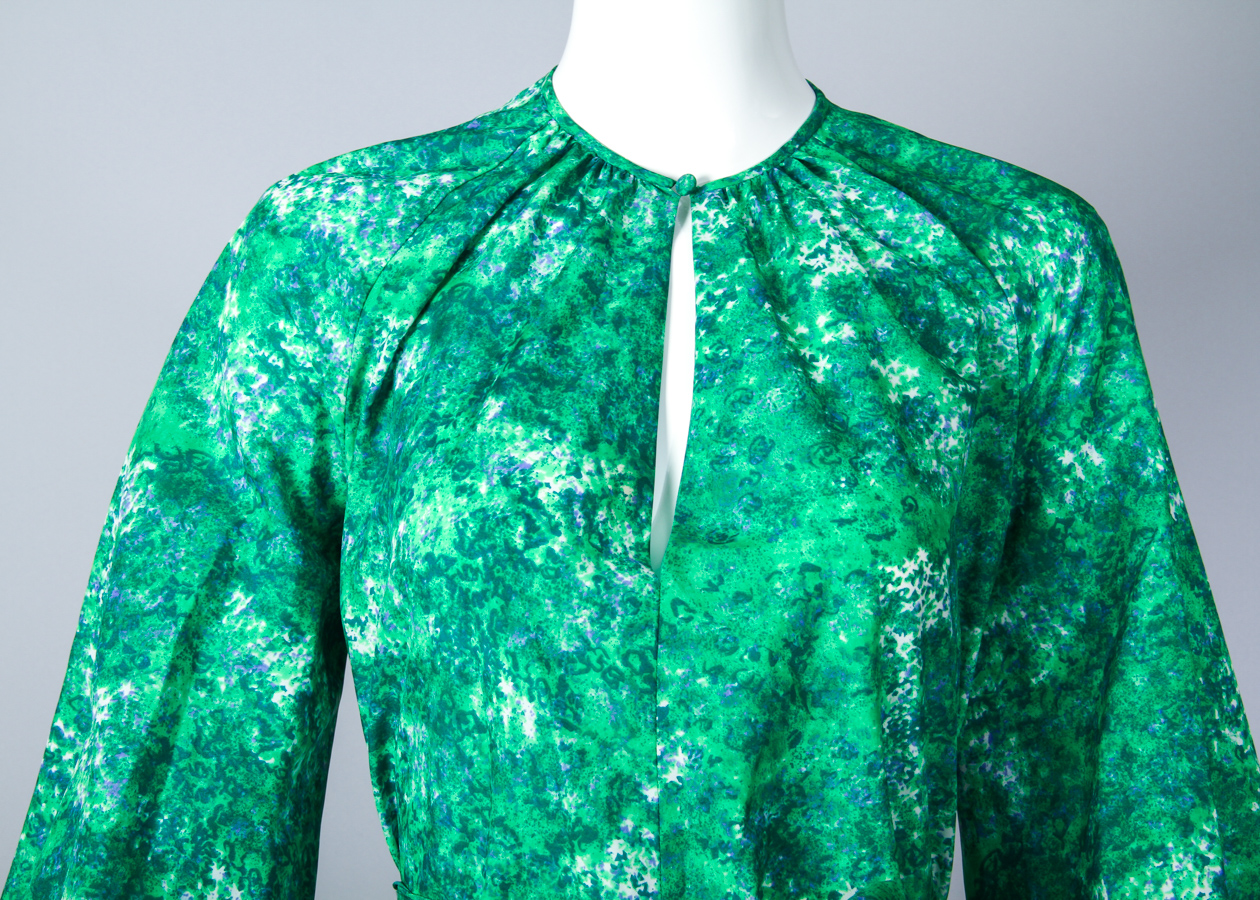 1970s Vintage Bill Tice for Malcolm Starr Floral Print Day Dress