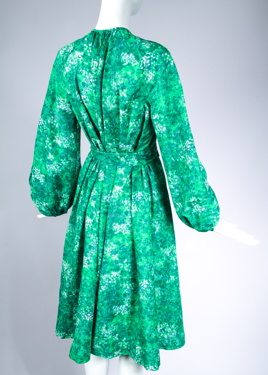 1970s Vintage Bill Tice for Malcolm Starr Floral Print Day Dress