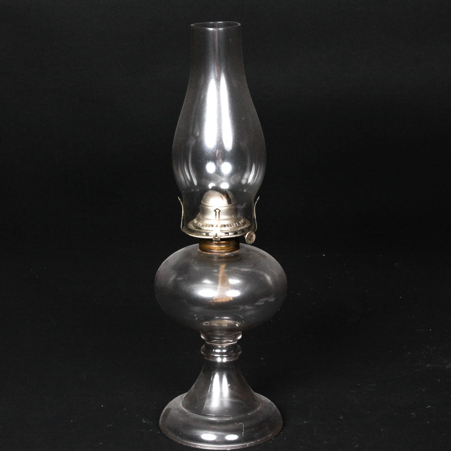 Vintage Glass "White Flame Light Company" Oil Lamp