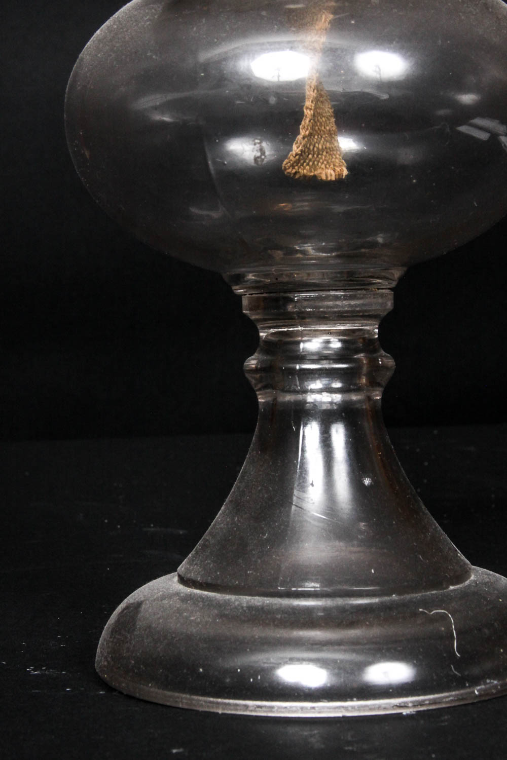 Vintage Glass "White Flame Light Company" Oil Lamp