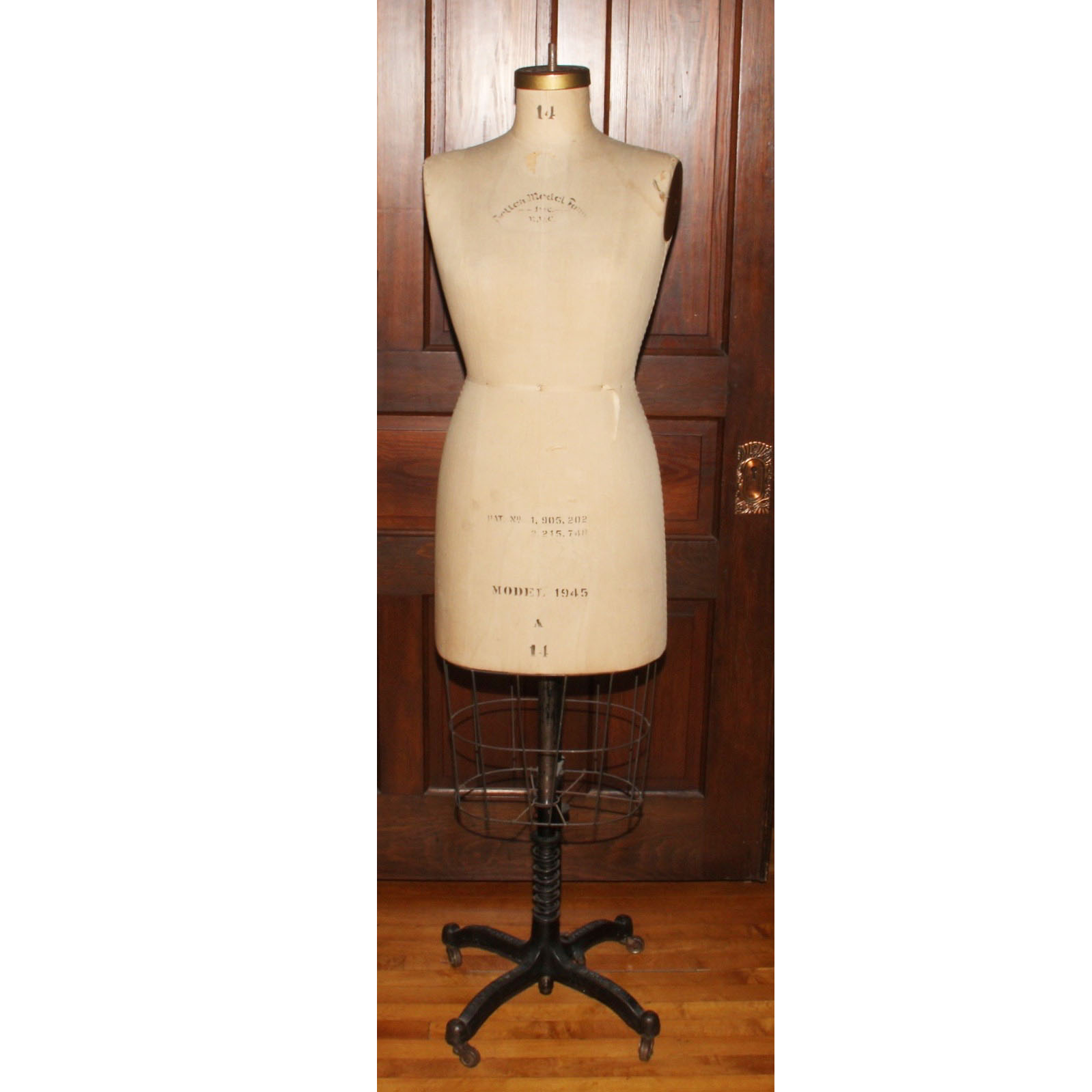 Vintage Wolf Model Form Rolling Mannequin