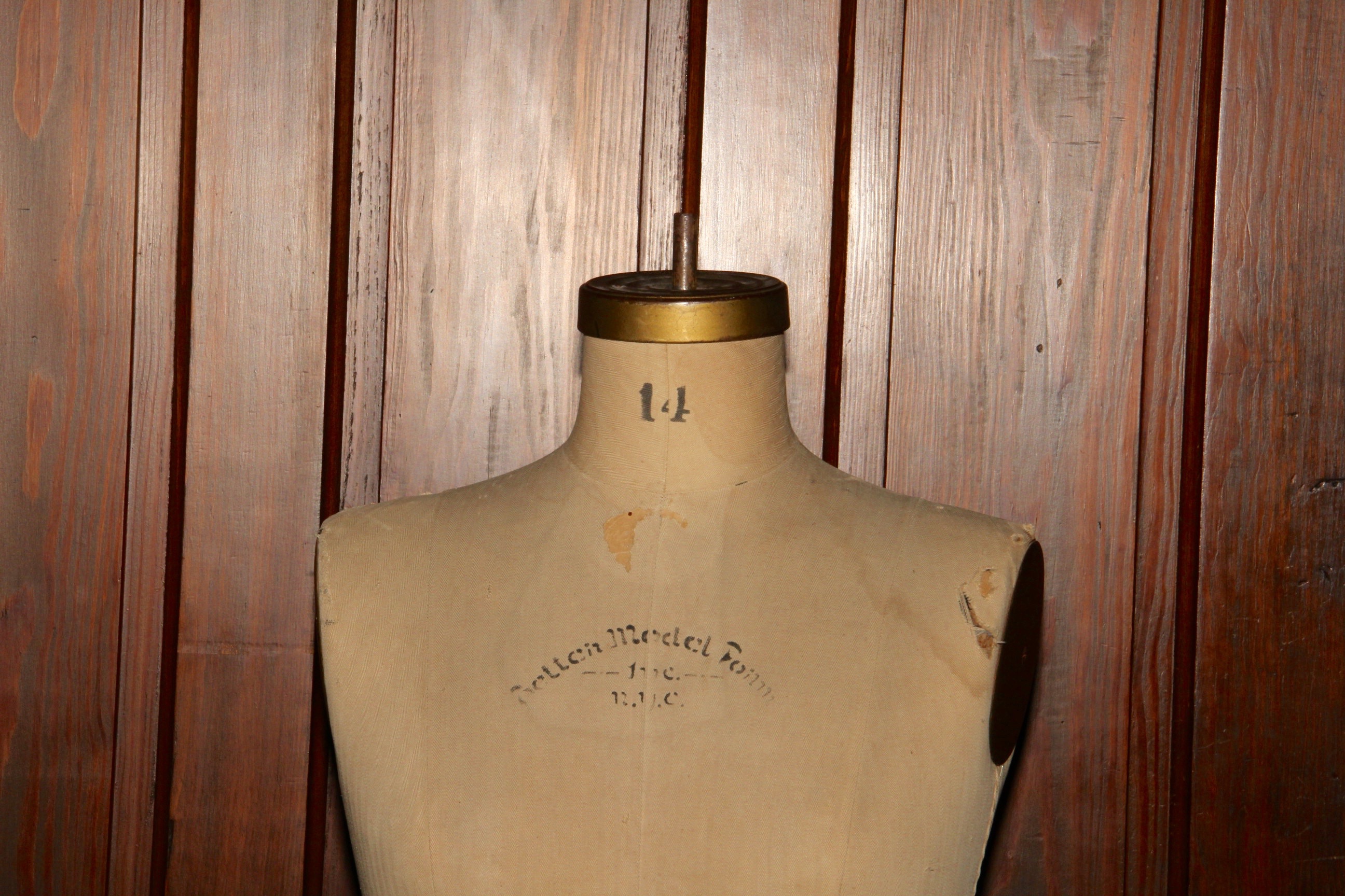 Vintage Wolf Model Form Rolling Mannequin