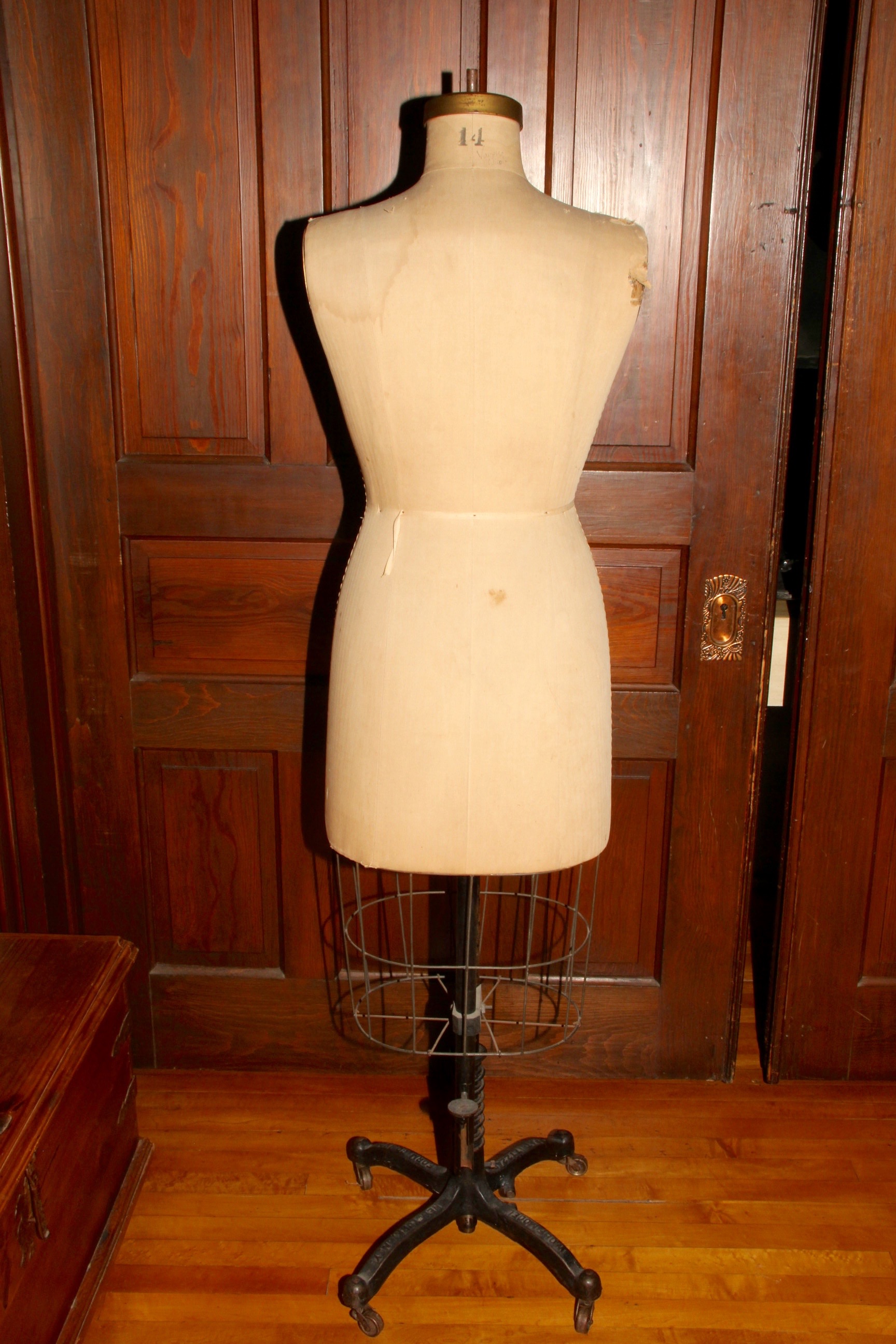 Vintage Wolf Model Form Rolling Mannequin