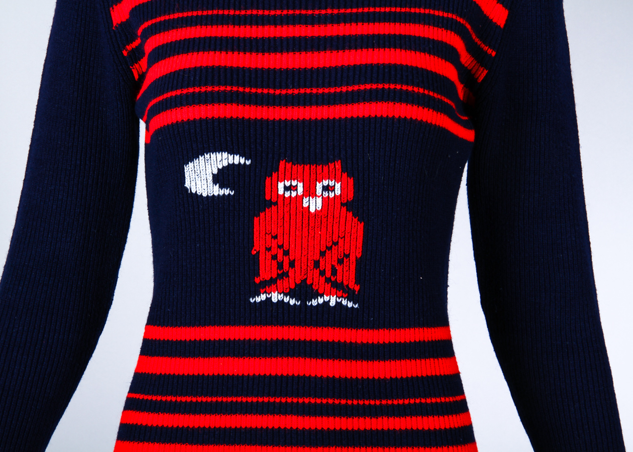 Vintage 1970's Striped Pullover Novelty Sweater