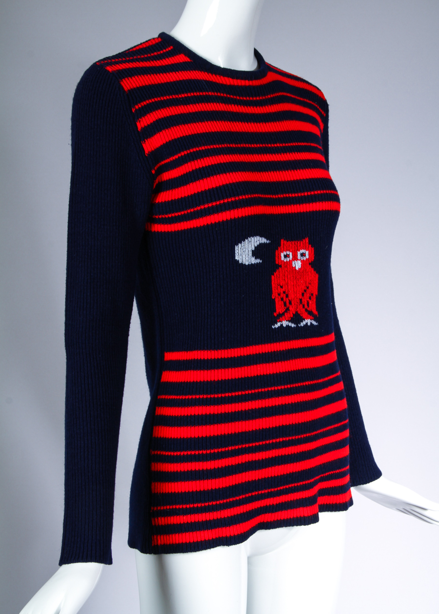 Vintage 1970's Striped Pullover Novelty Sweater