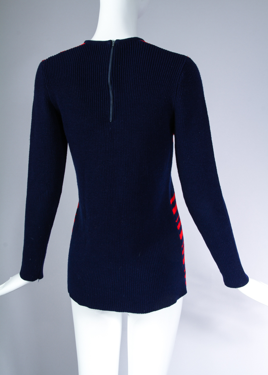 Vintage 1970's Striped Pullover Novelty Sweater