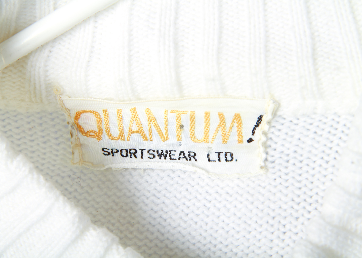 Vintage Novelty Tennis Zippered Cardigan Sweater