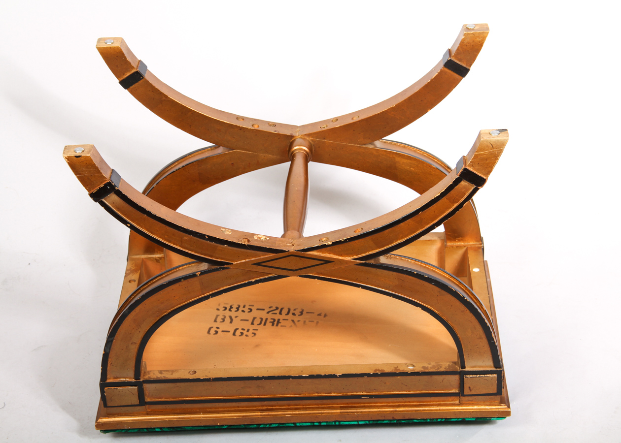 Tony Duquette Upholstered Hollywood Regency Style X-Frame Benches