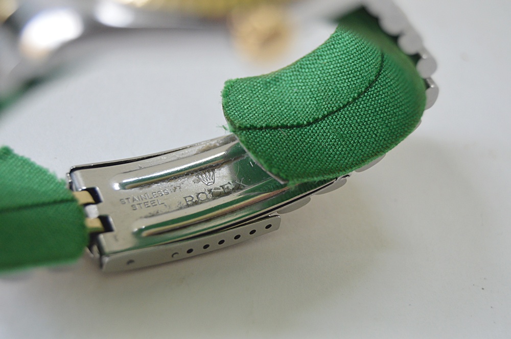 Rolex Oyster Perpetual DateJust Watch with 14k Gold Trim