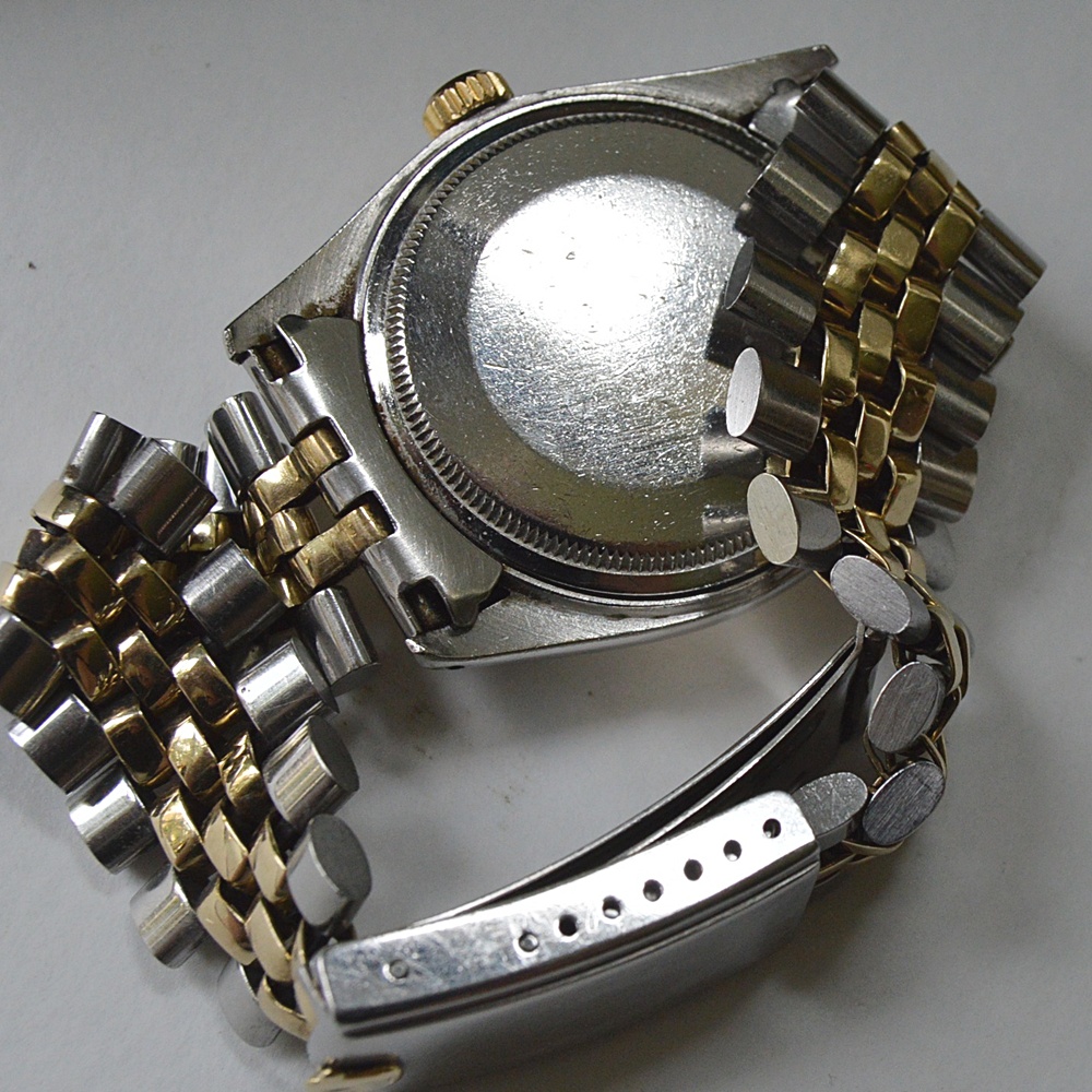 Rolex Oyster Perpetual DateJust Watch with 14k Gold Trim