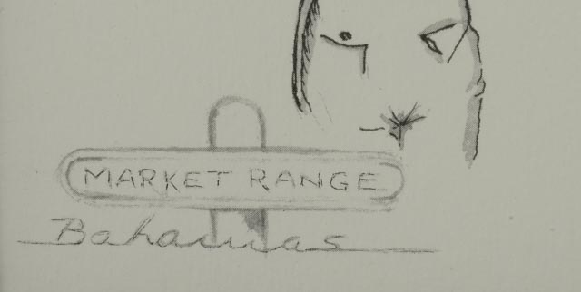 Elyse Wasile Offset Lithograph "Market Range, Bahamas"