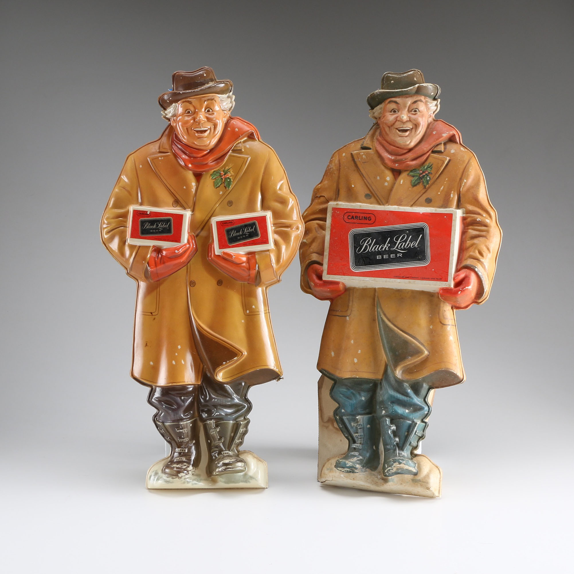 Vintage Carling Black Label Beer Standing Advertisement Signs