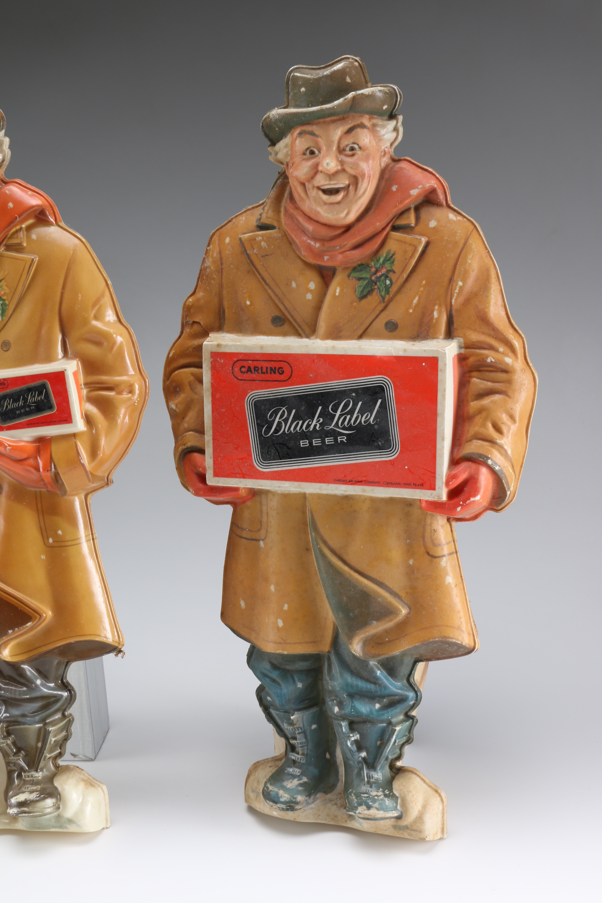 Vintage Carling Black Label Beer Standing Advertisement Signs