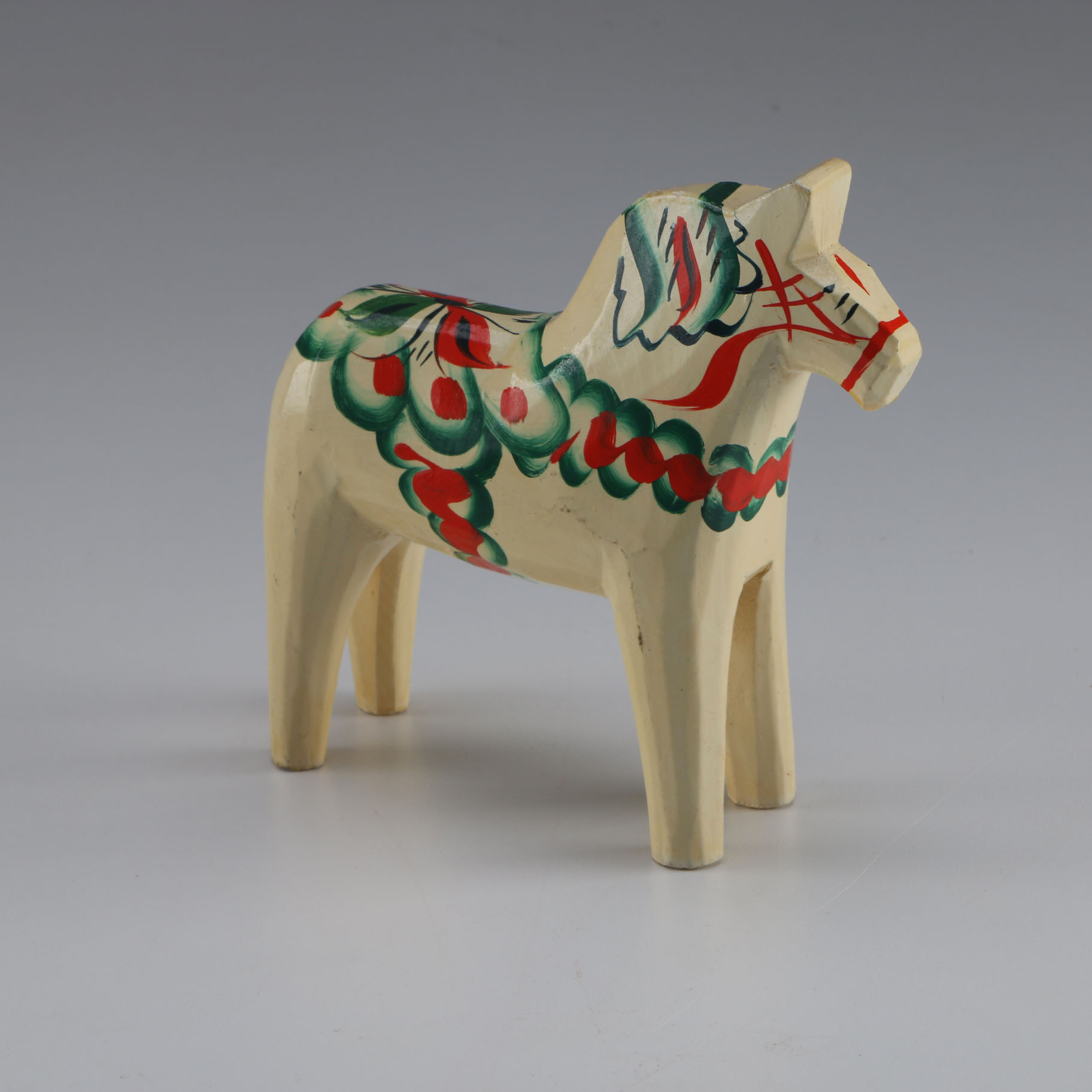 Nils Olsson Hand-Carved Wooden Dala Horse Figurine