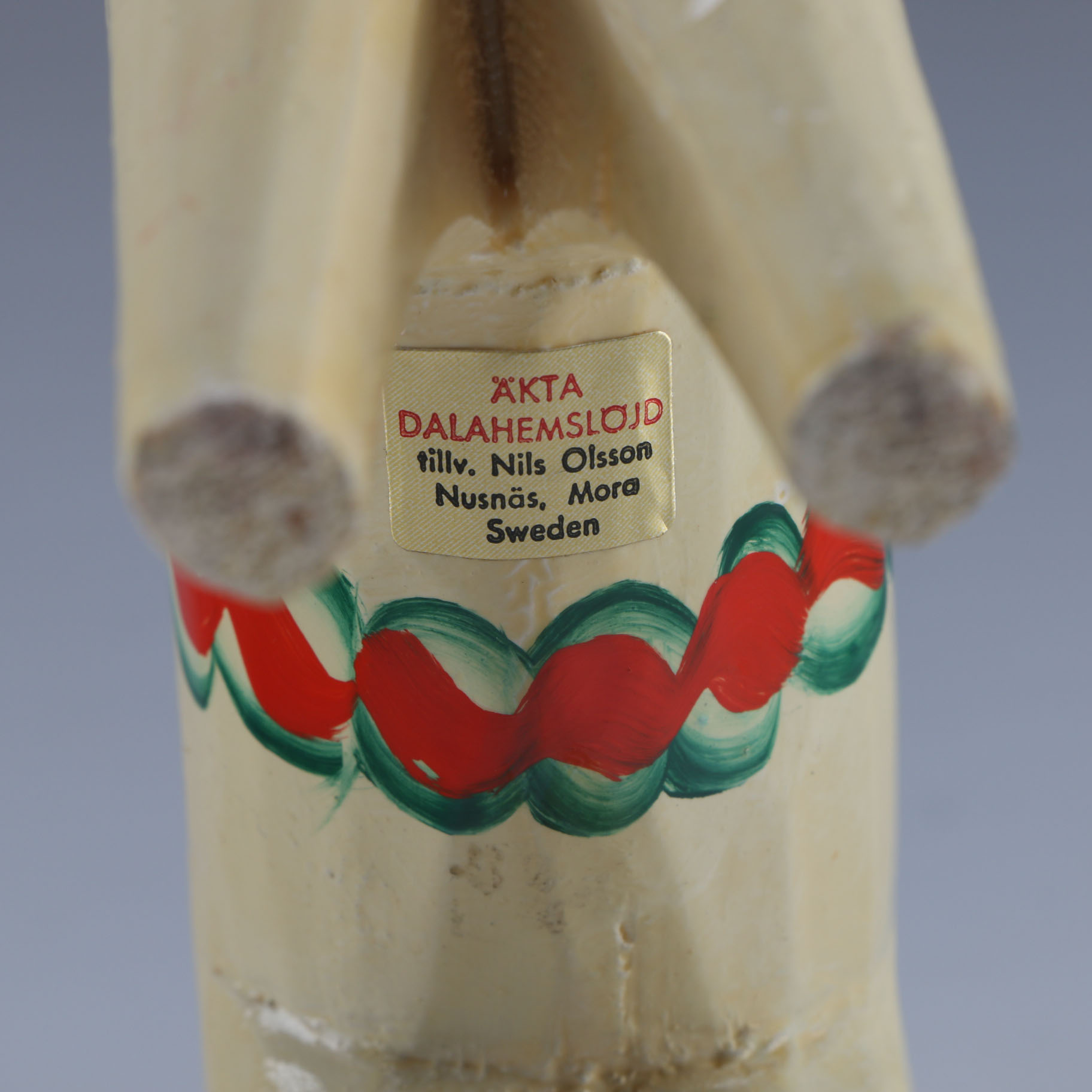 Nils Olsson Hand-Carved Wooden Dala Horse Figurine